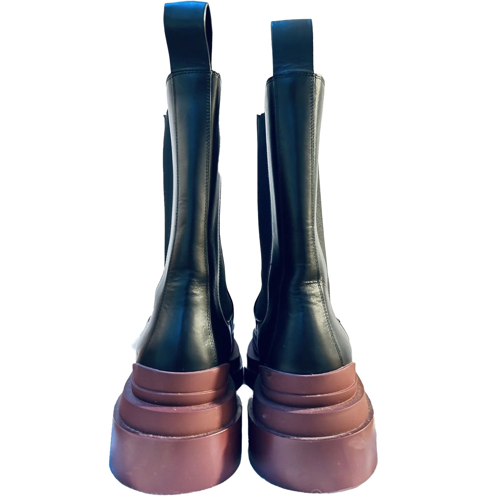 BLACK TIRE CHELSEA BOOTS
