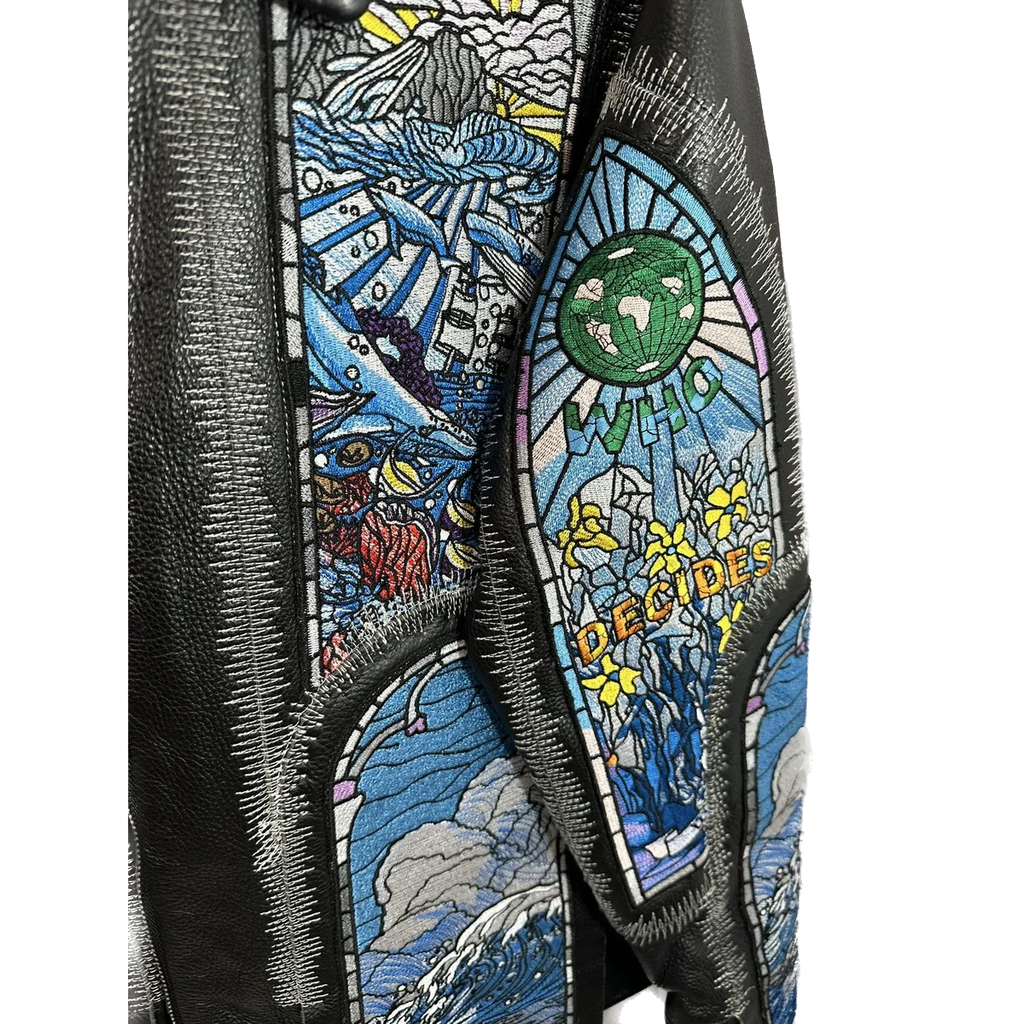 WHO DECIDES WAR OCEAN TRUCKER HEAVY LEATHER JACKET