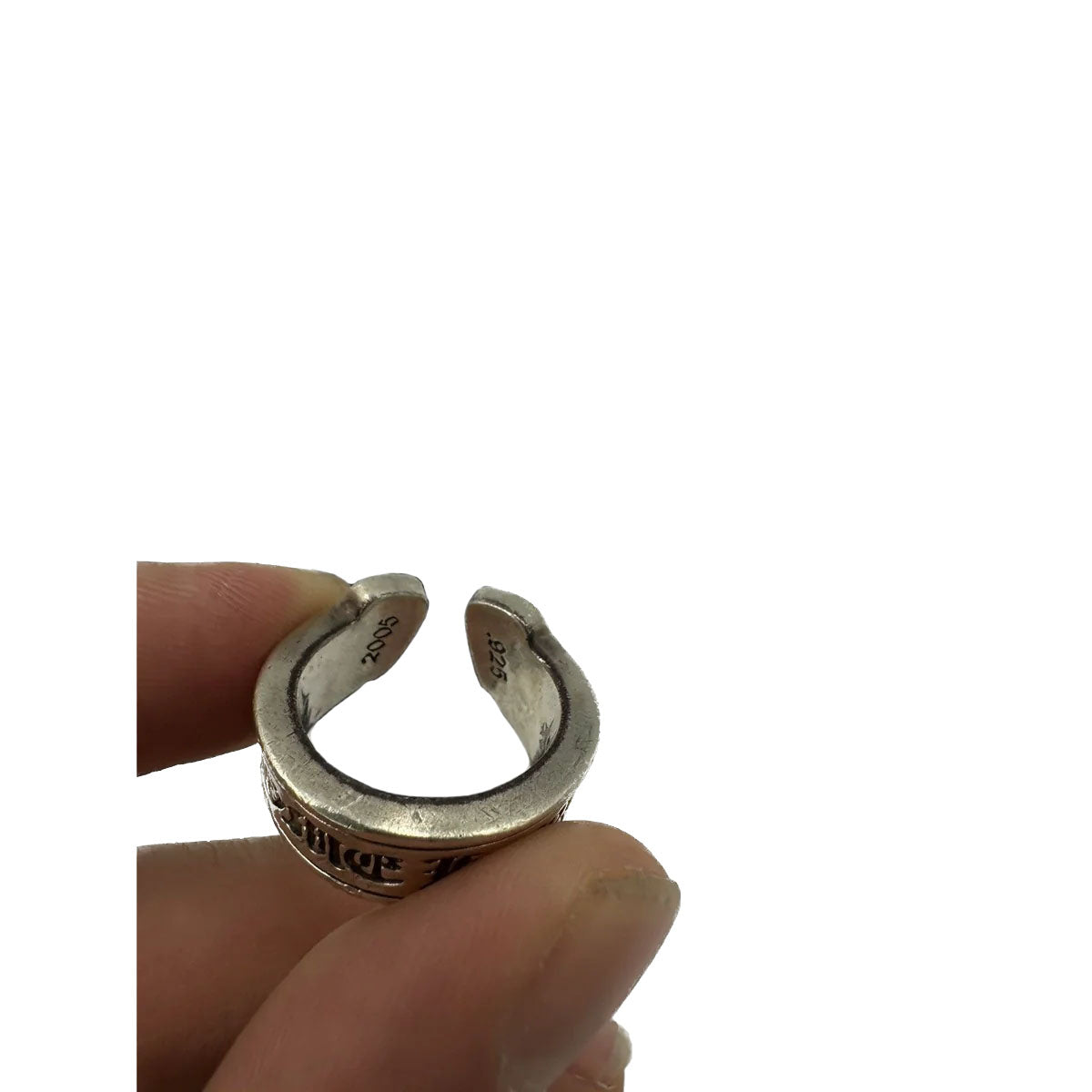 CHROME HEARTS RING scroll 8.5”