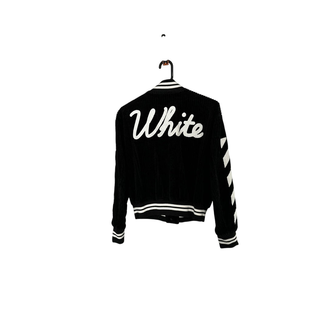 OFF WHITE VARSITY JACKET CORDUROY