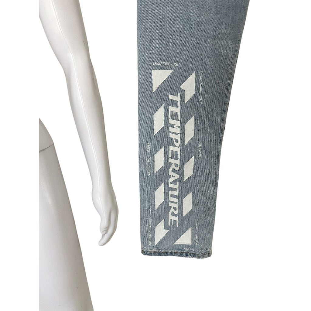 OFF-WHITE “Temperature” Denim Jeans