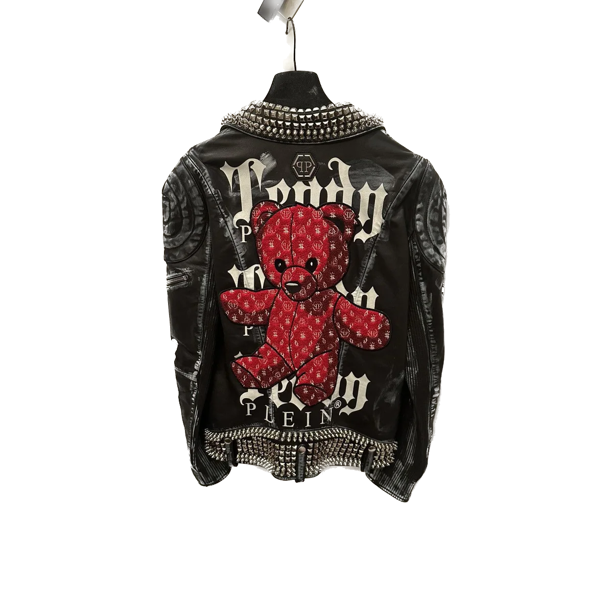 Philipp Plein Teddy Bear Leather Jacket