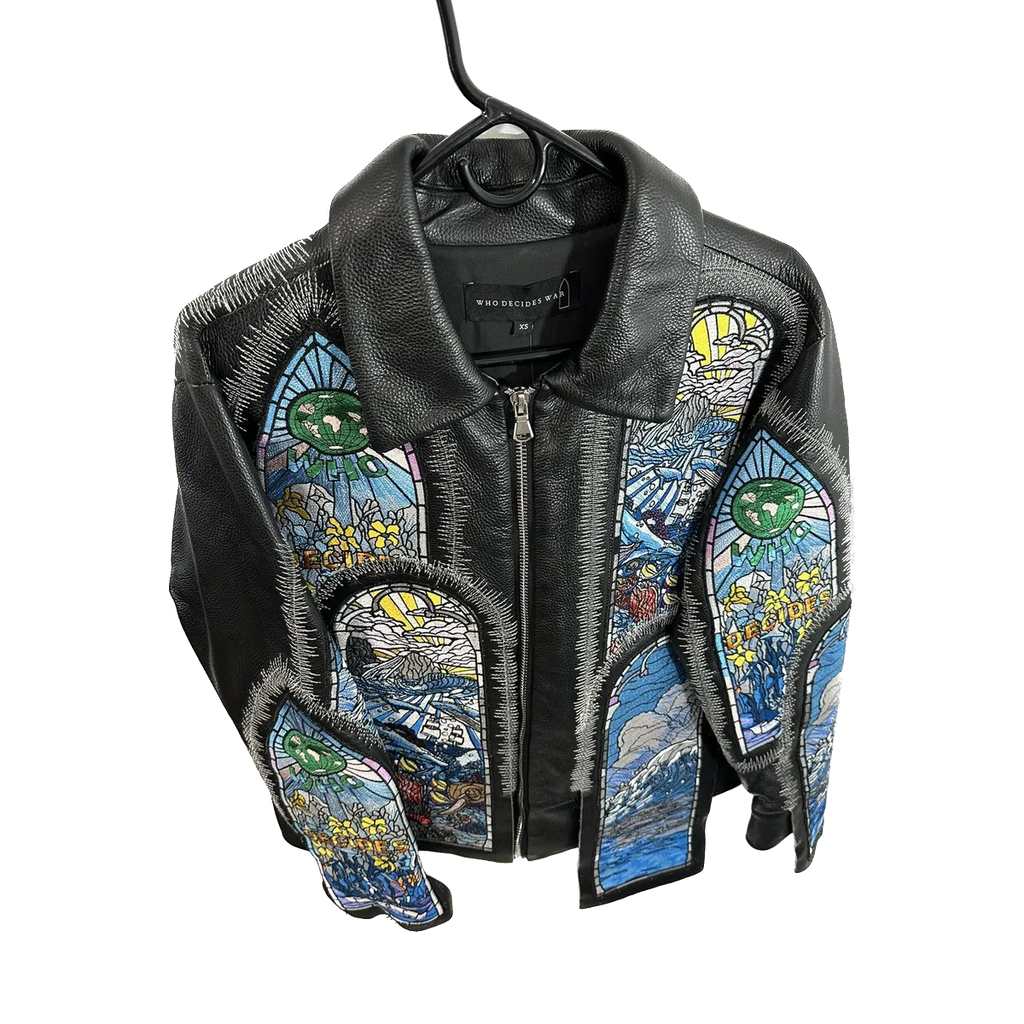 WHO DECIDES WAR OCEAN TRUCKER HEAVY LEATHER JACKET