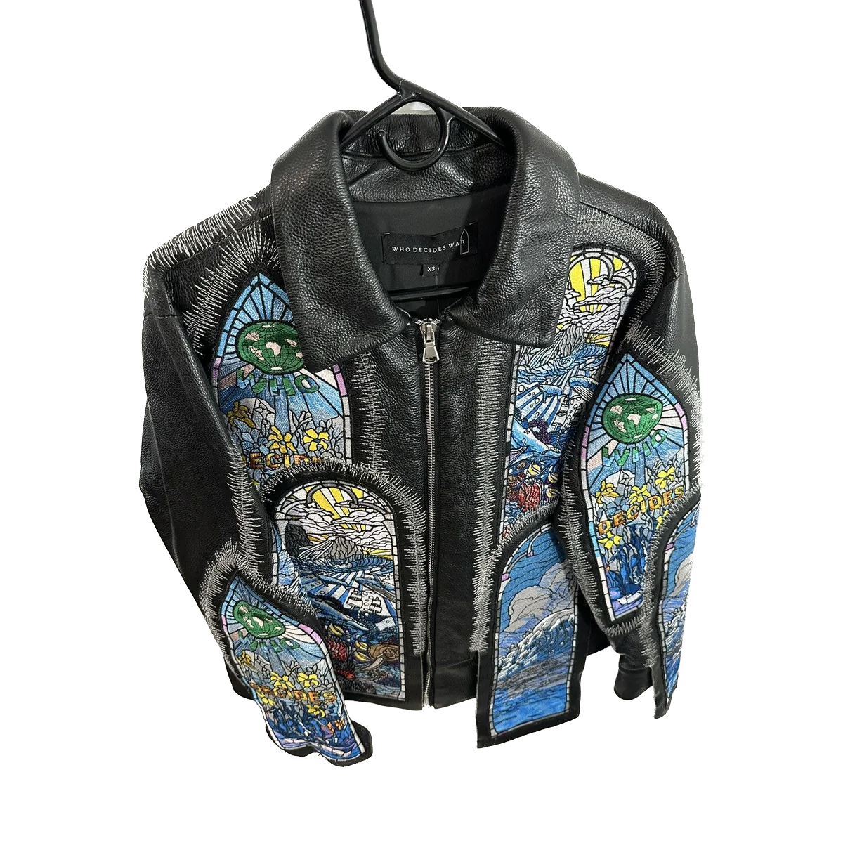 WHO DECIDES WAR OCEAN TRUCKER HEAVY LEATHER JACKET