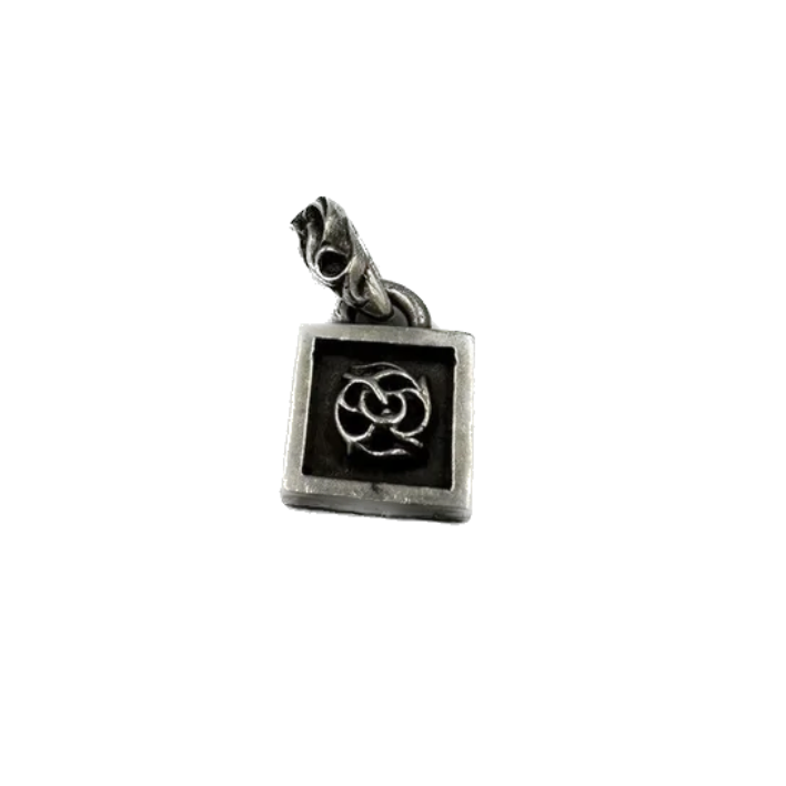 CHROME HEARTS FRAMED FLORAL PENDANT