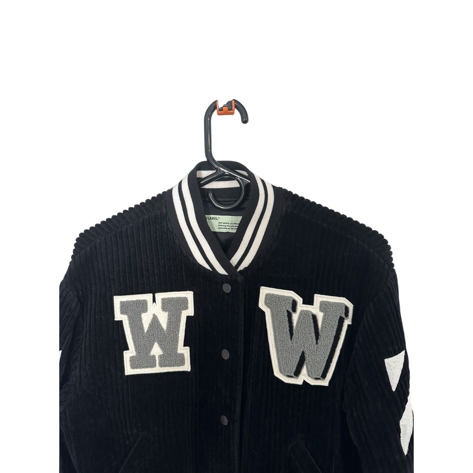 OFF WHITE VARSITY JACKET CORDUROY
