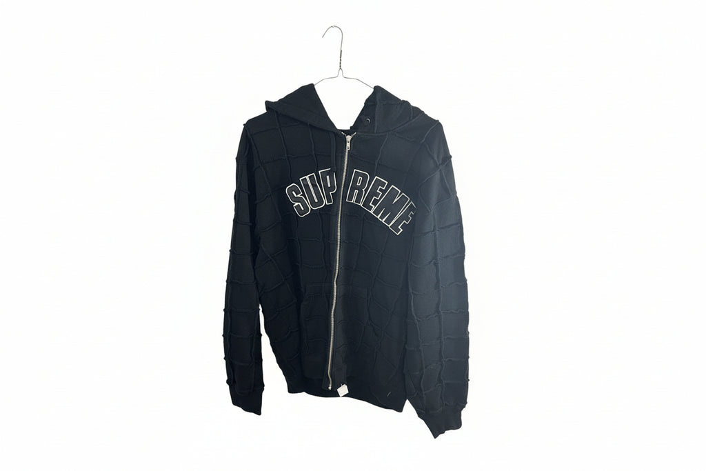 Supreme Reverse Patchwork Zip Up Hoodie