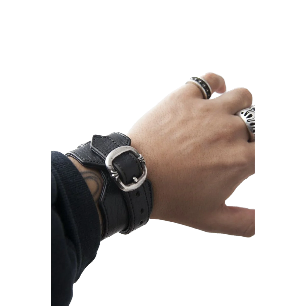 Gunslingler wrap leather bracelet