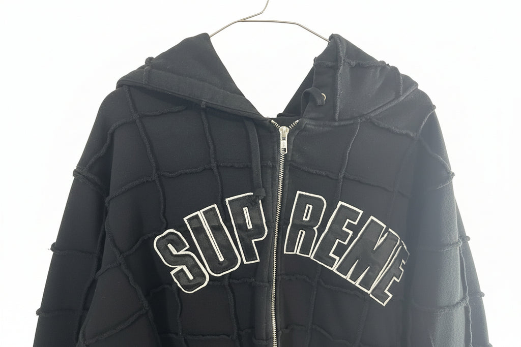 Supreme Reverse Patchwork Zip Up Hoodie