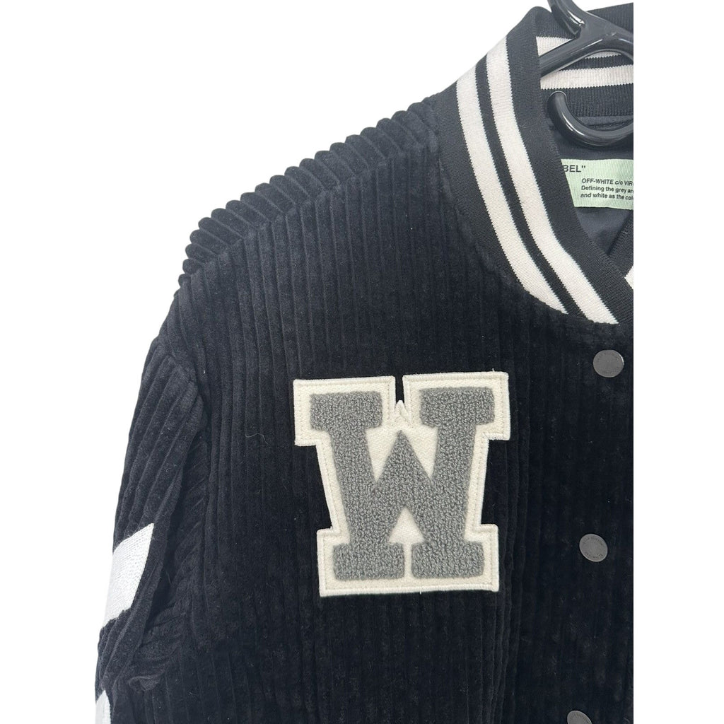 OFF WHITE VARSITY JACKET CORDUROY