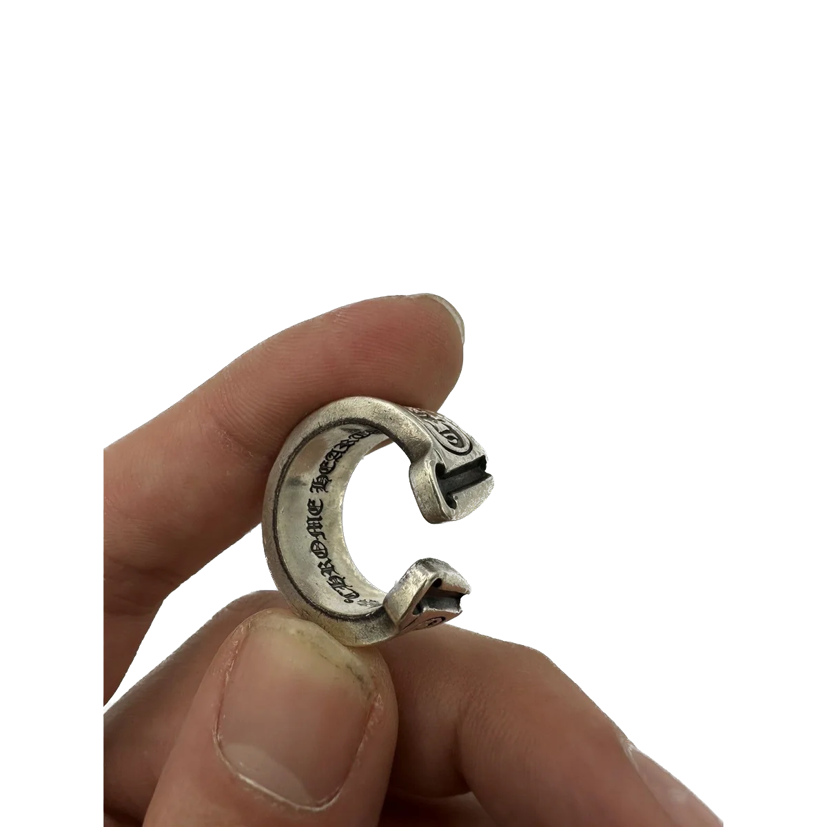 CHROME HEARTS RING scroll 8.5”