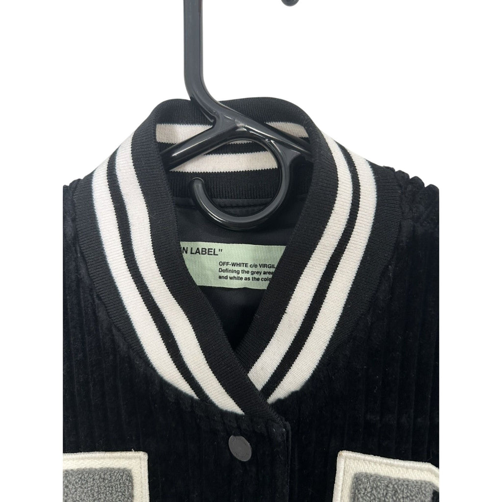 OFF WHITE VARSITY JACKET CORDUROY