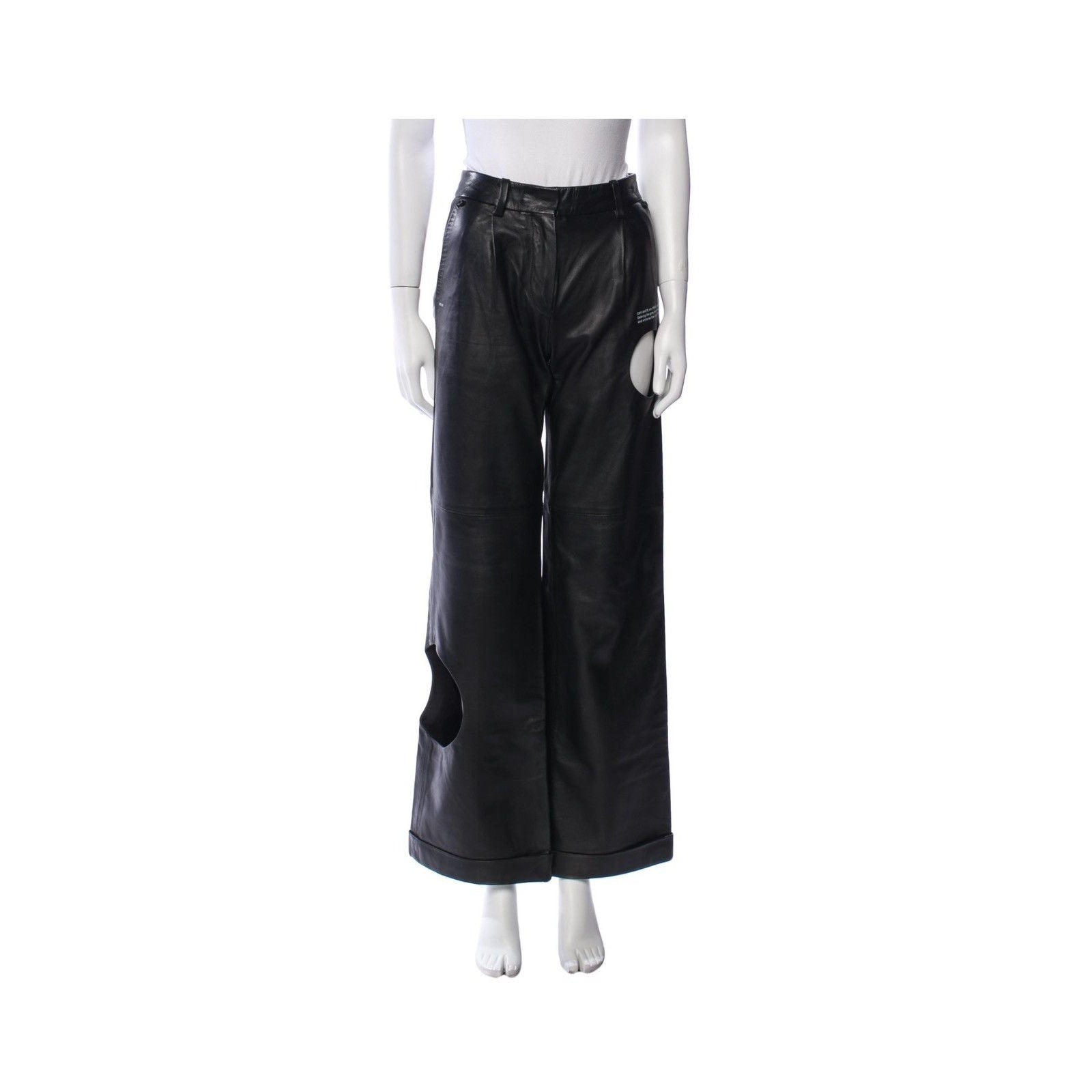 OFF WHITE LEATHER PANTS