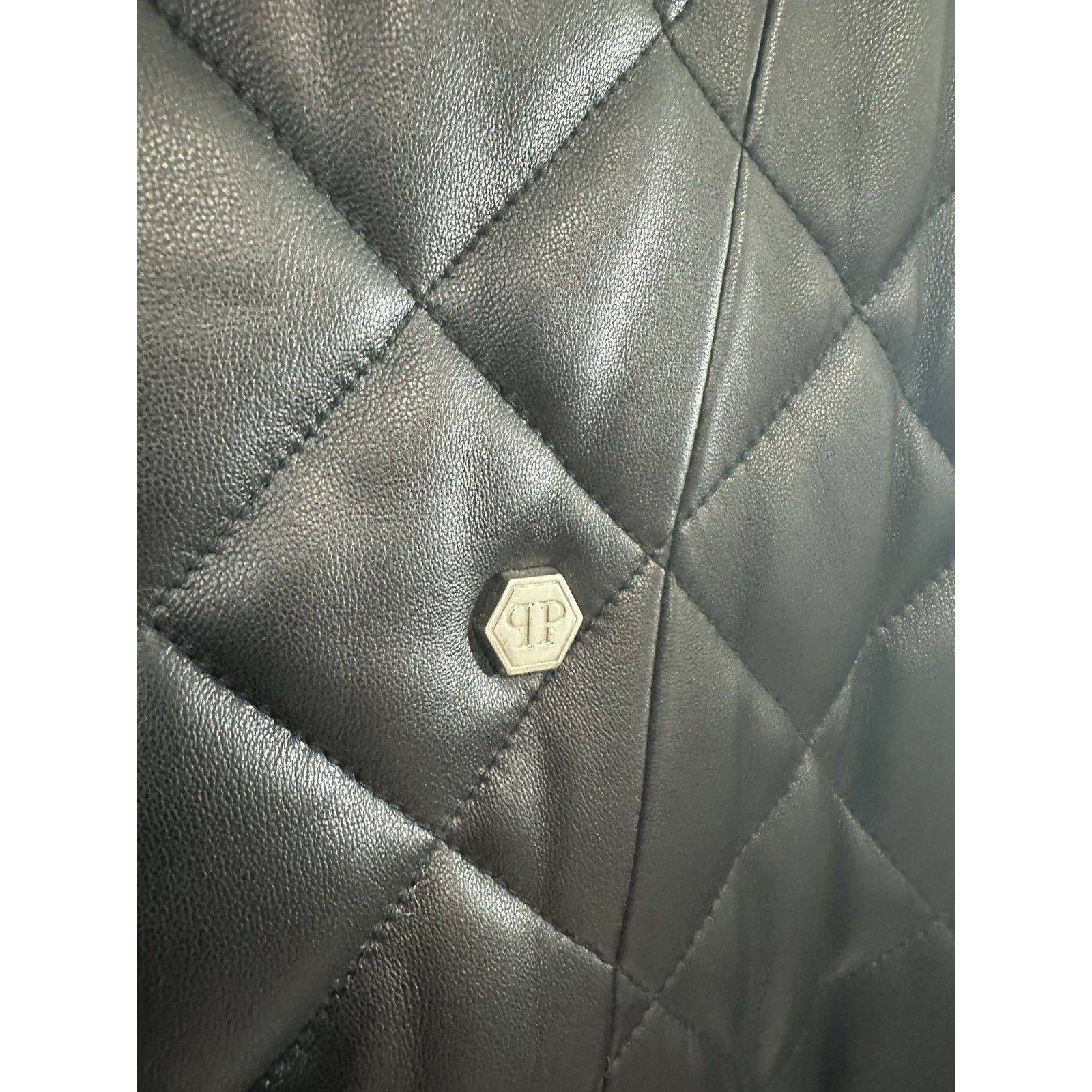 Philipp Plein Leather Jacket Quilted
