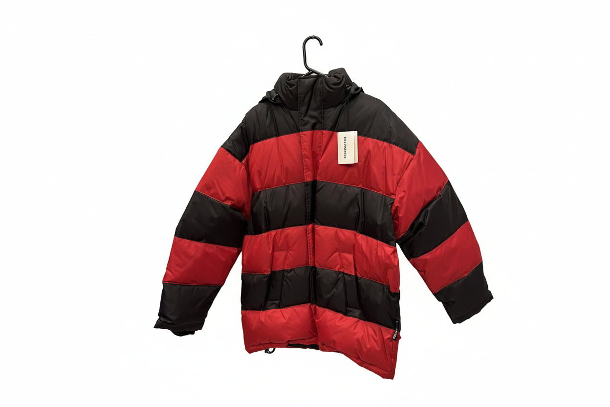 Balenciaga AW18 Striped Puffer Down Jacket