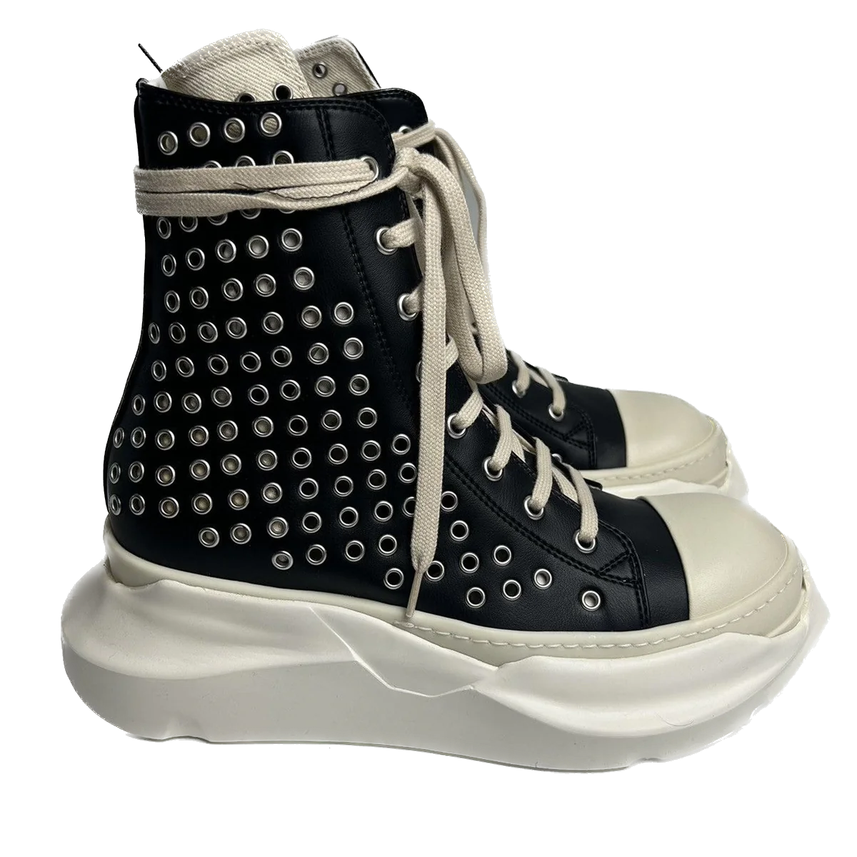 Rick Owens Abstract Ramones High Gimp Eyelets