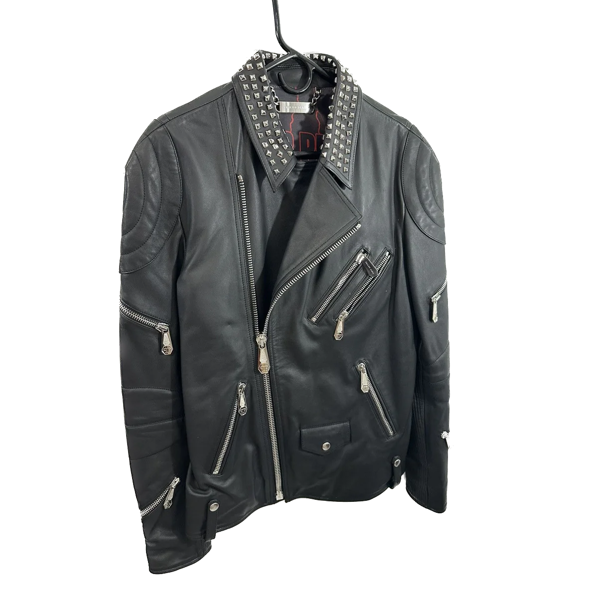 PHILIPP PLEIN LEATHER SKULL JACKET