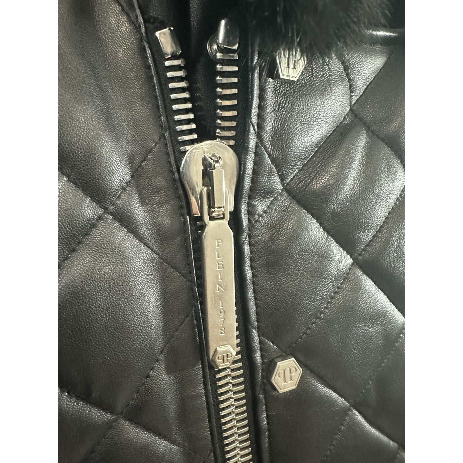 Philipp Plein Leather Jacket Quilted