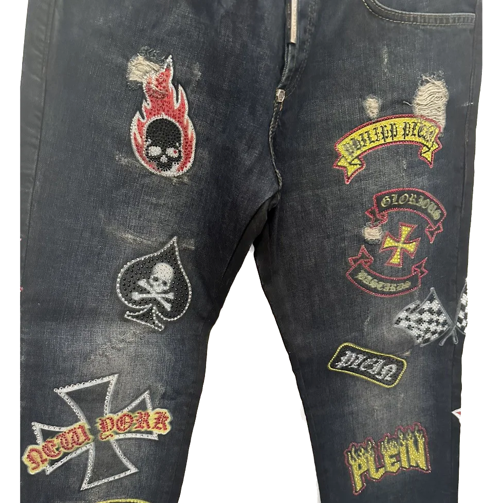 Philipp Plein Patchwork Denim SICK