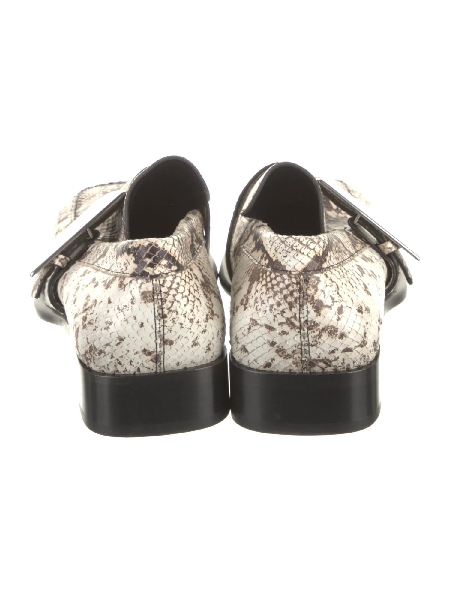 Burberry Leather Animal Print Loafers