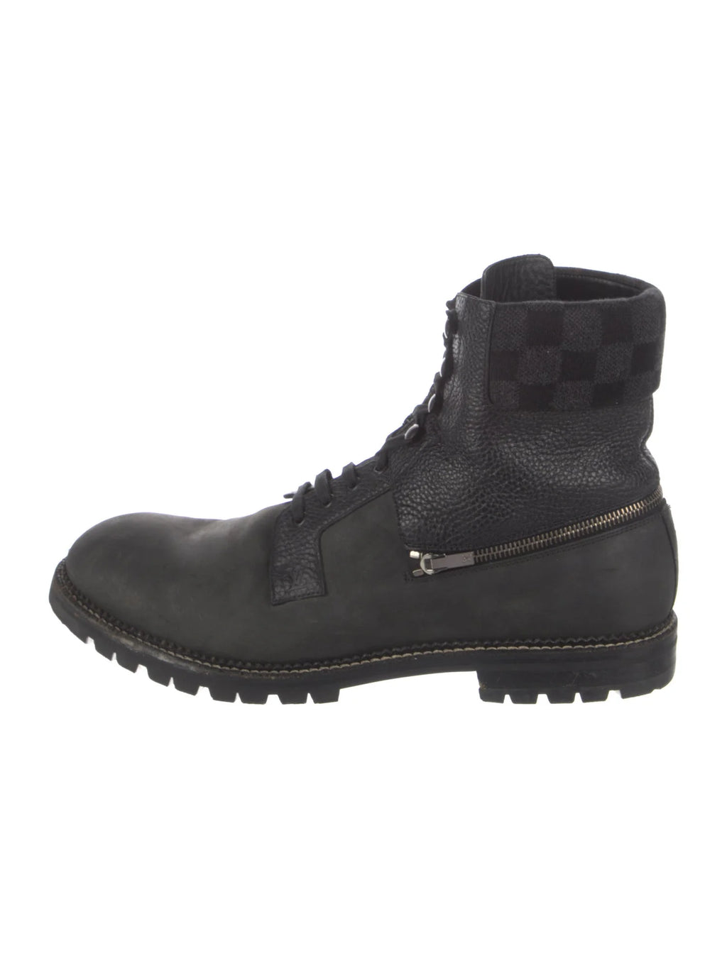 Louis Vuitton Leather Lace-Up Boots