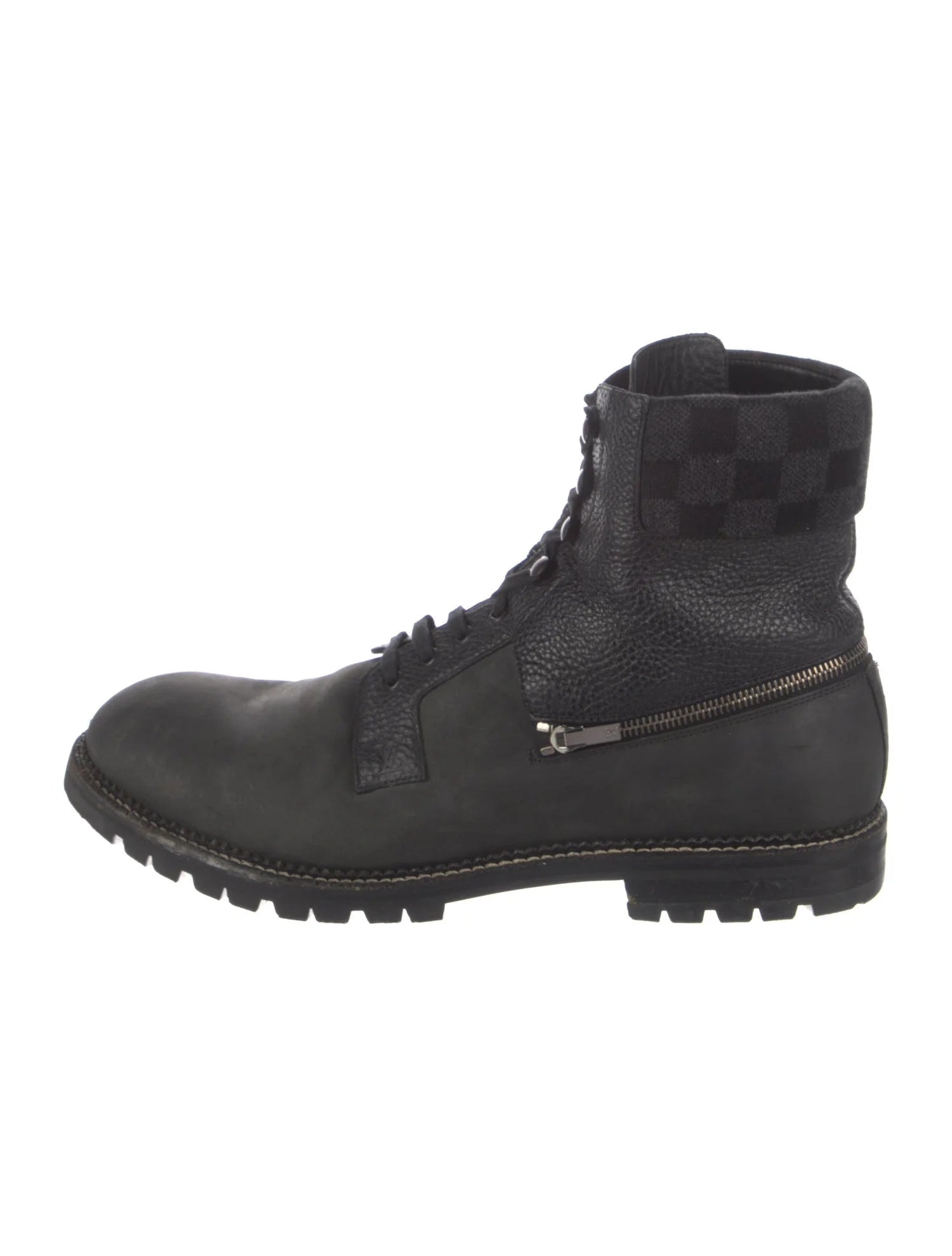 Louis Vuitton Leather Lace-Up Boots