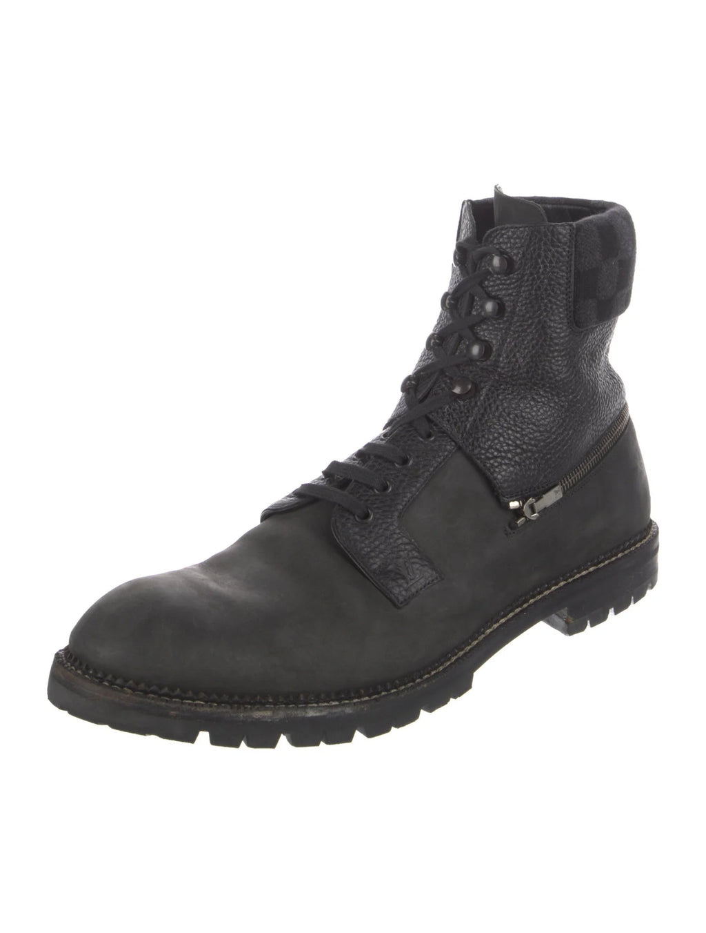 Louis Vuitton Leather Lace-Up Boots