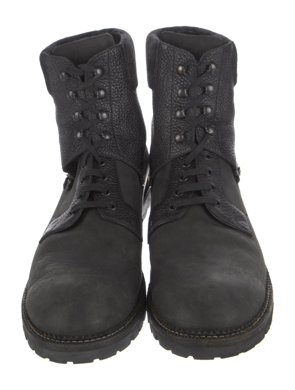 Louis Vuitton Leather Lace-Up Boots