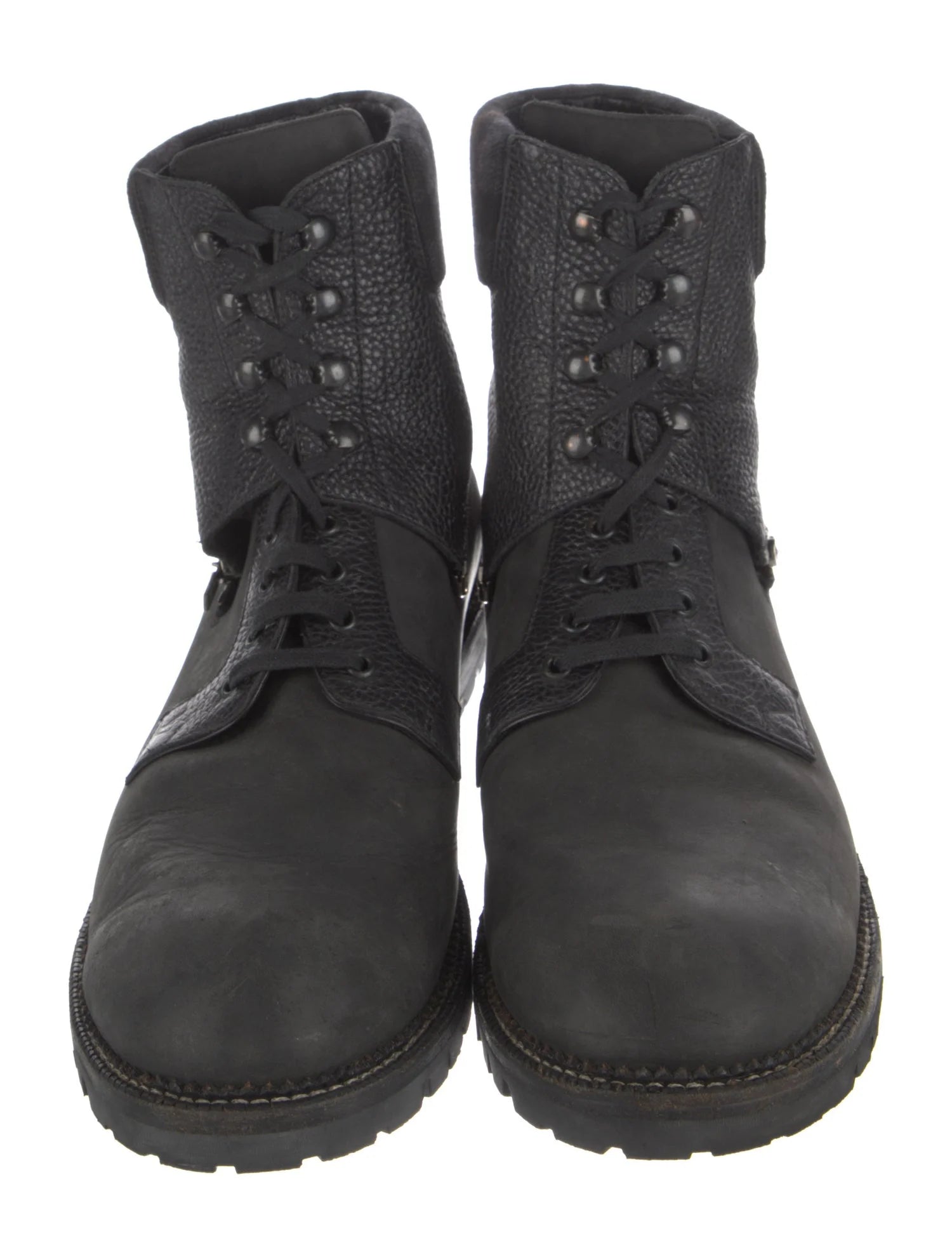 Louis Vuitton Leather Lace-Up Boots