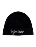 Off White Black Beanie