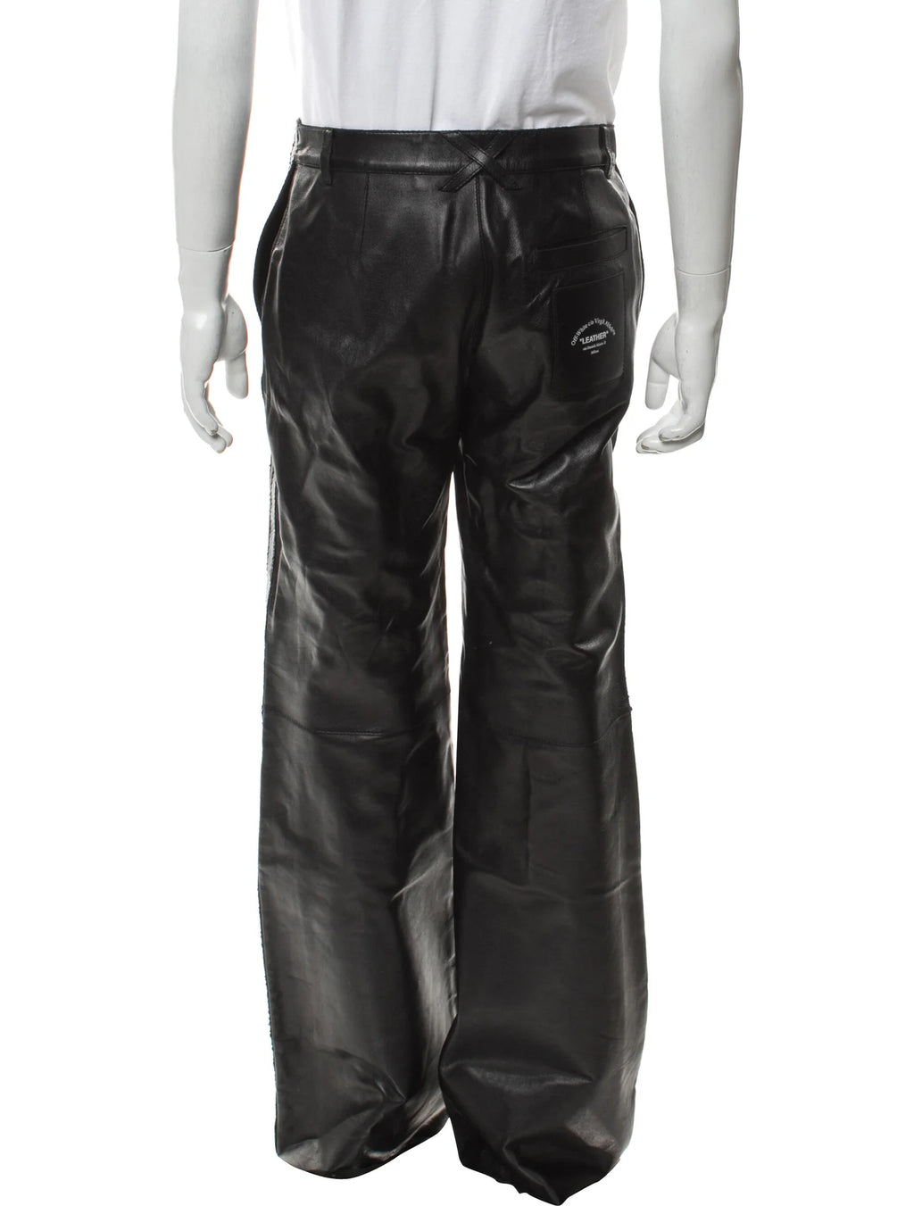 OFF WHITE LEATHER PANTS
