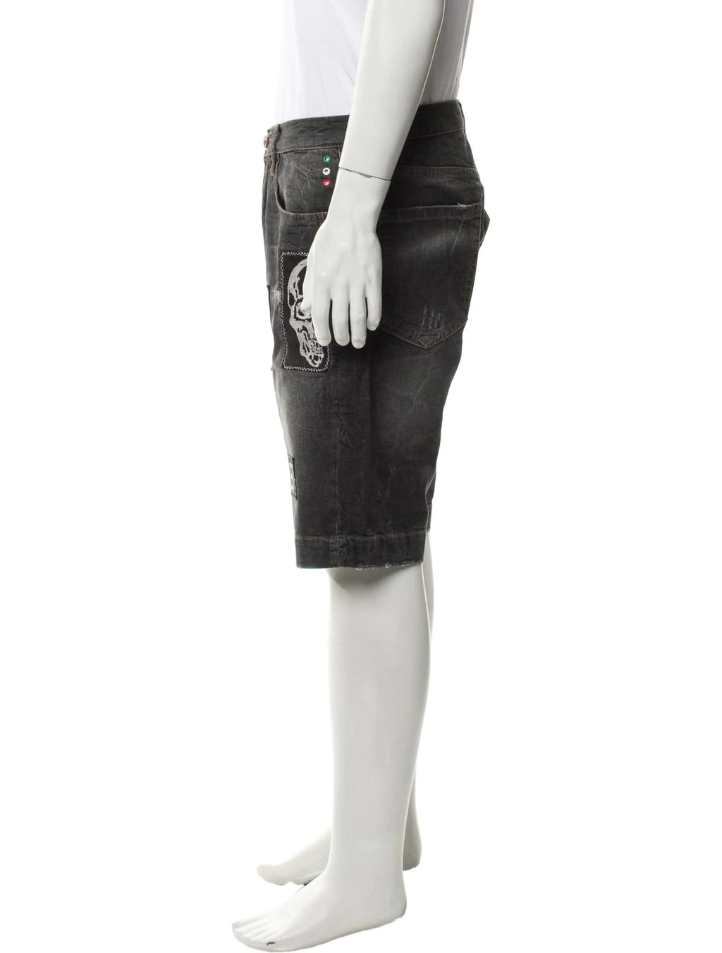 Philipp Plein Denim Jean Shorts