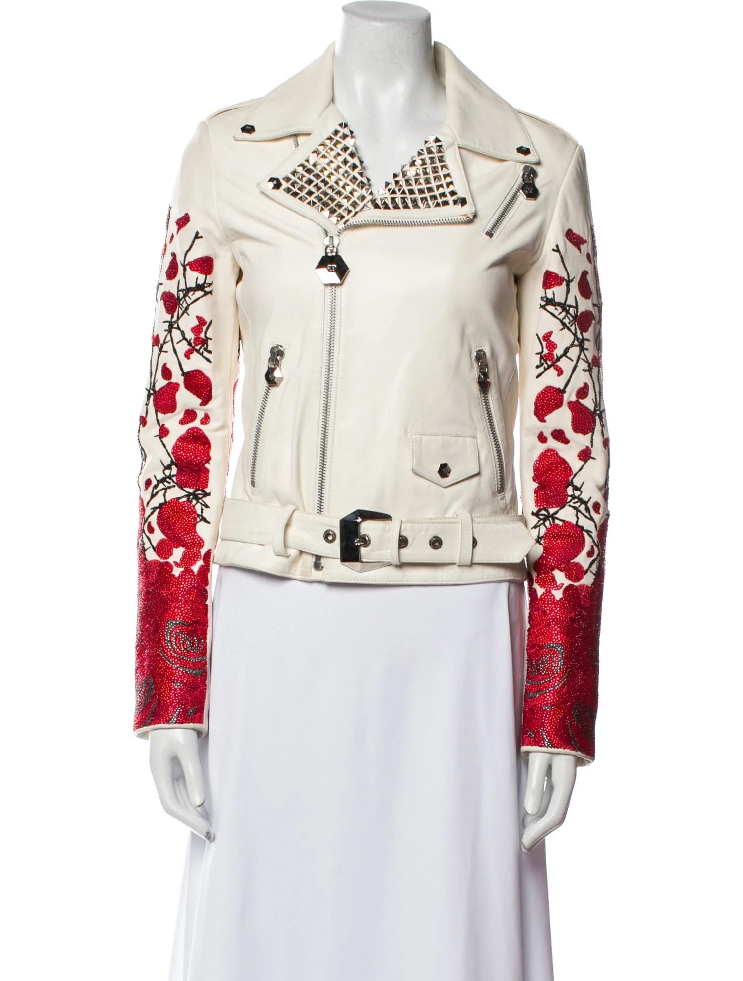 Philipp Plein Biker Jacket Leather