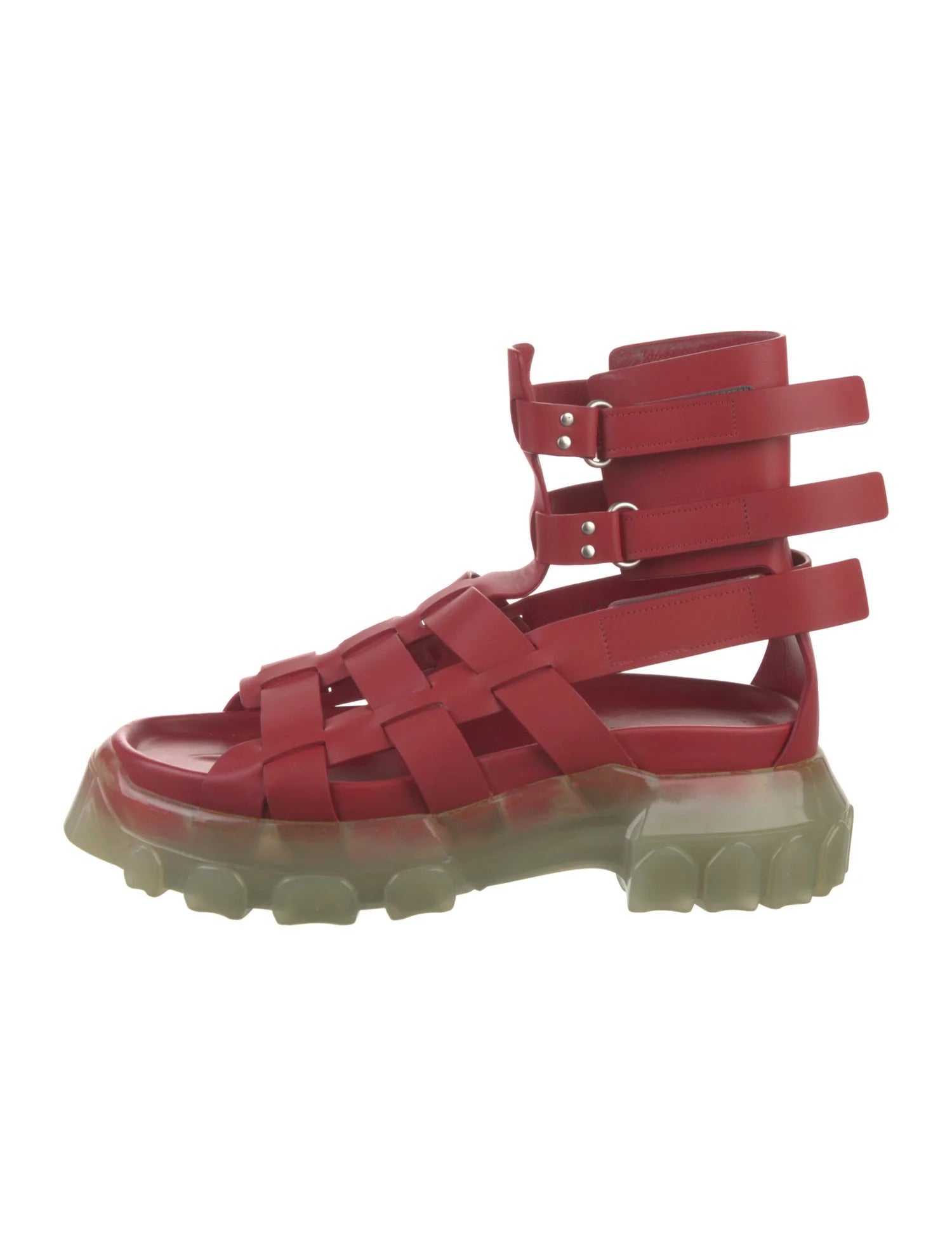 Rick Owens Red with Transparent Sole