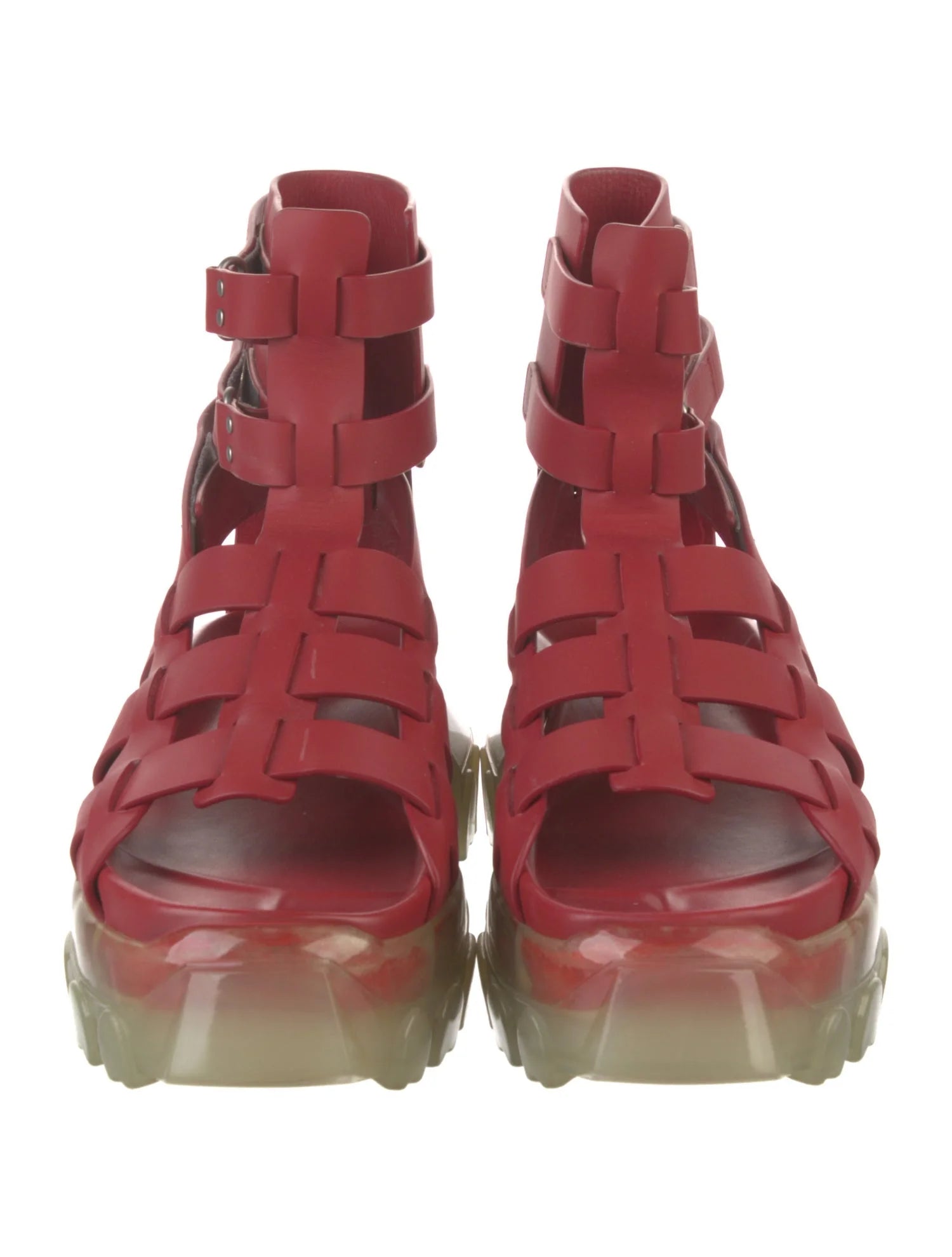 Rick Owens Red with Transparent Sole