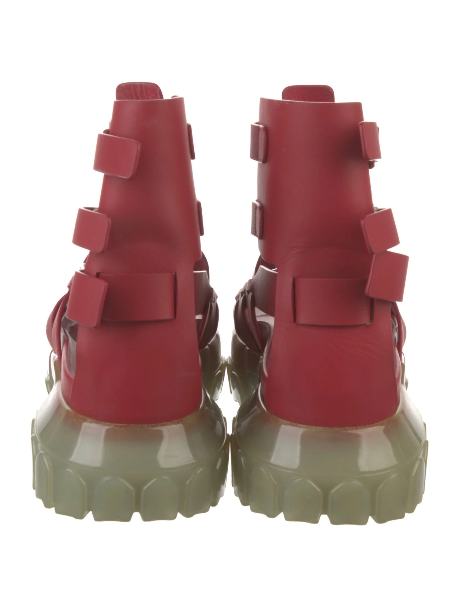 Rick Owens Red with Transparent Sole