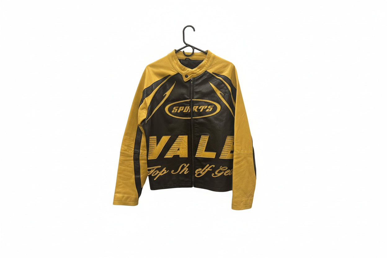 Vale Moto Leather Embroidered Jacket