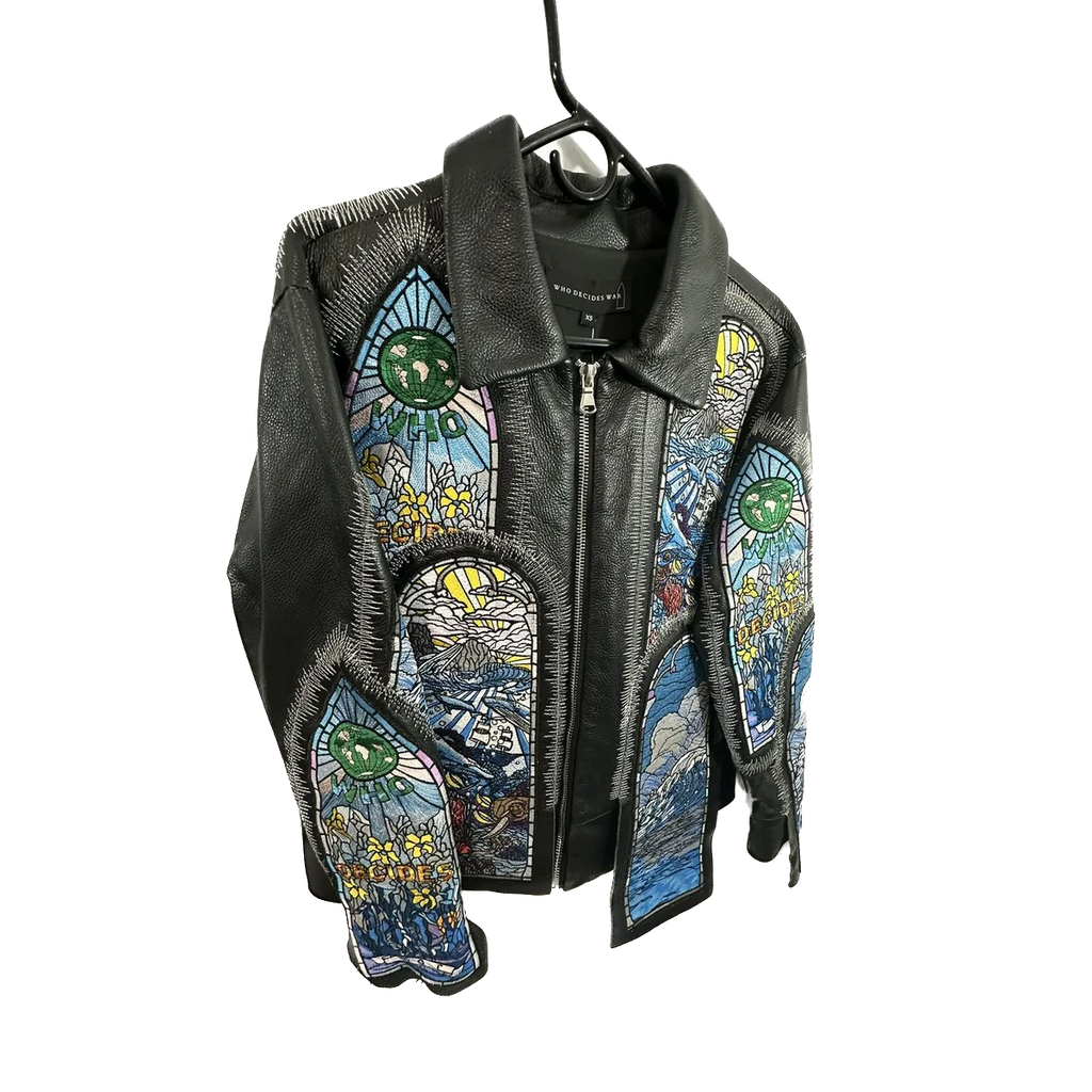 WHO DECIDES WAR OCEAN TRUCKER HEAVY LEATHER JACKET