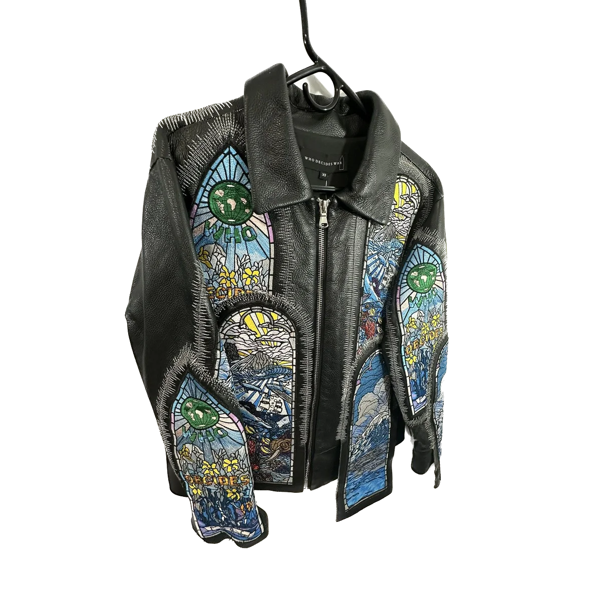 WHO DECIDES WAR OCEAN TRUCKER HEAVY LEATHER JACKET