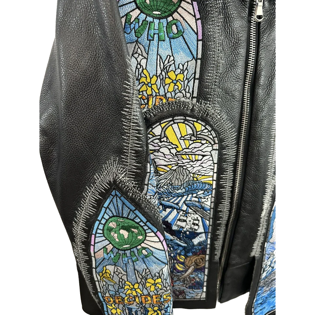 WHO DECIDES WAR OCEAN TRUCKER HEAVY LEATHER JACKET