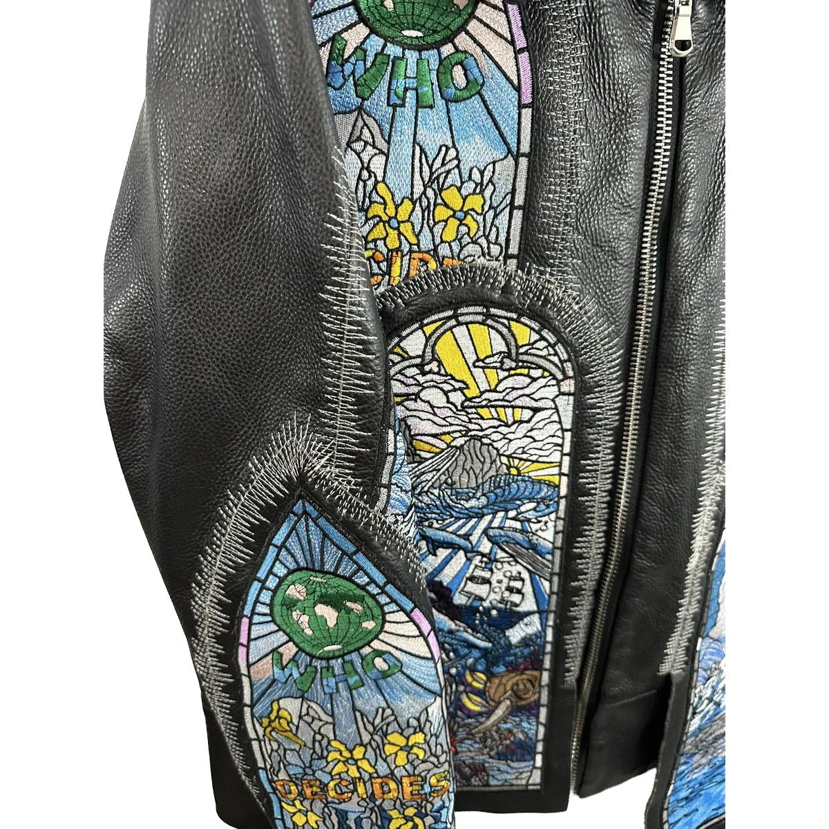 WHO DECIDES WAR OCEAN TRUCKER HEAVY LEATHER JACKET