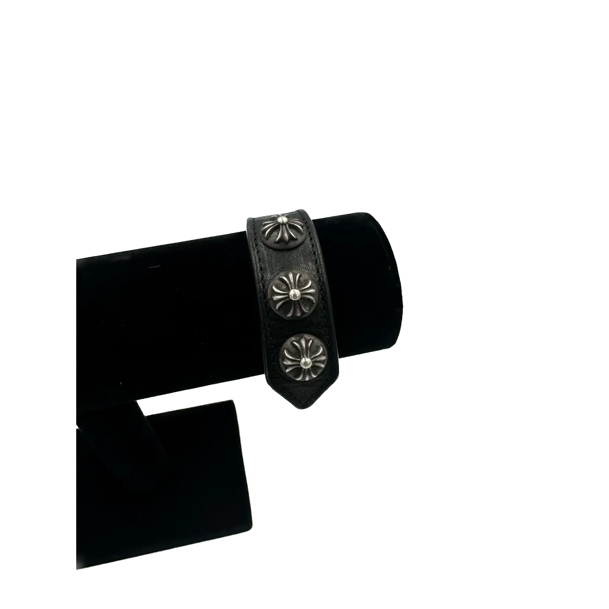 Chrome Hearts Leather Cross Ball Bracelet