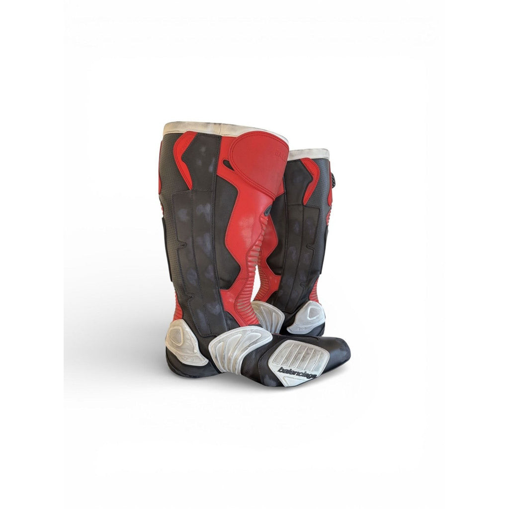 New Black Red White Winter 23 Biker Boots