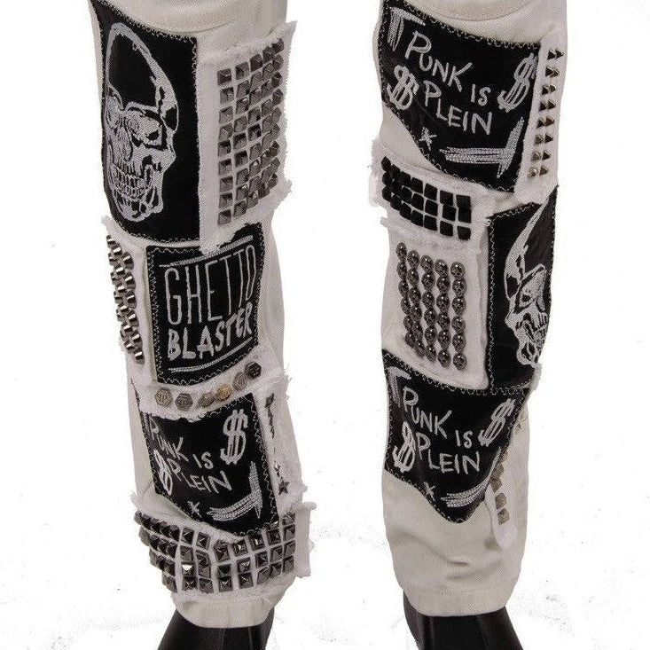 Philipp Plein Denim “Ghetto Blaster” Studded