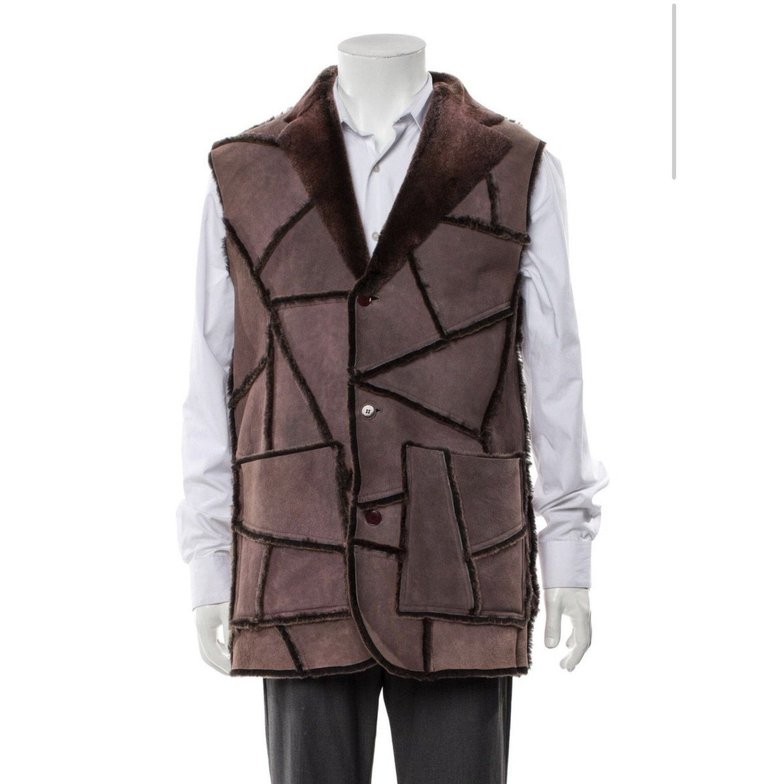 Acne Studios Shearling color block Vest