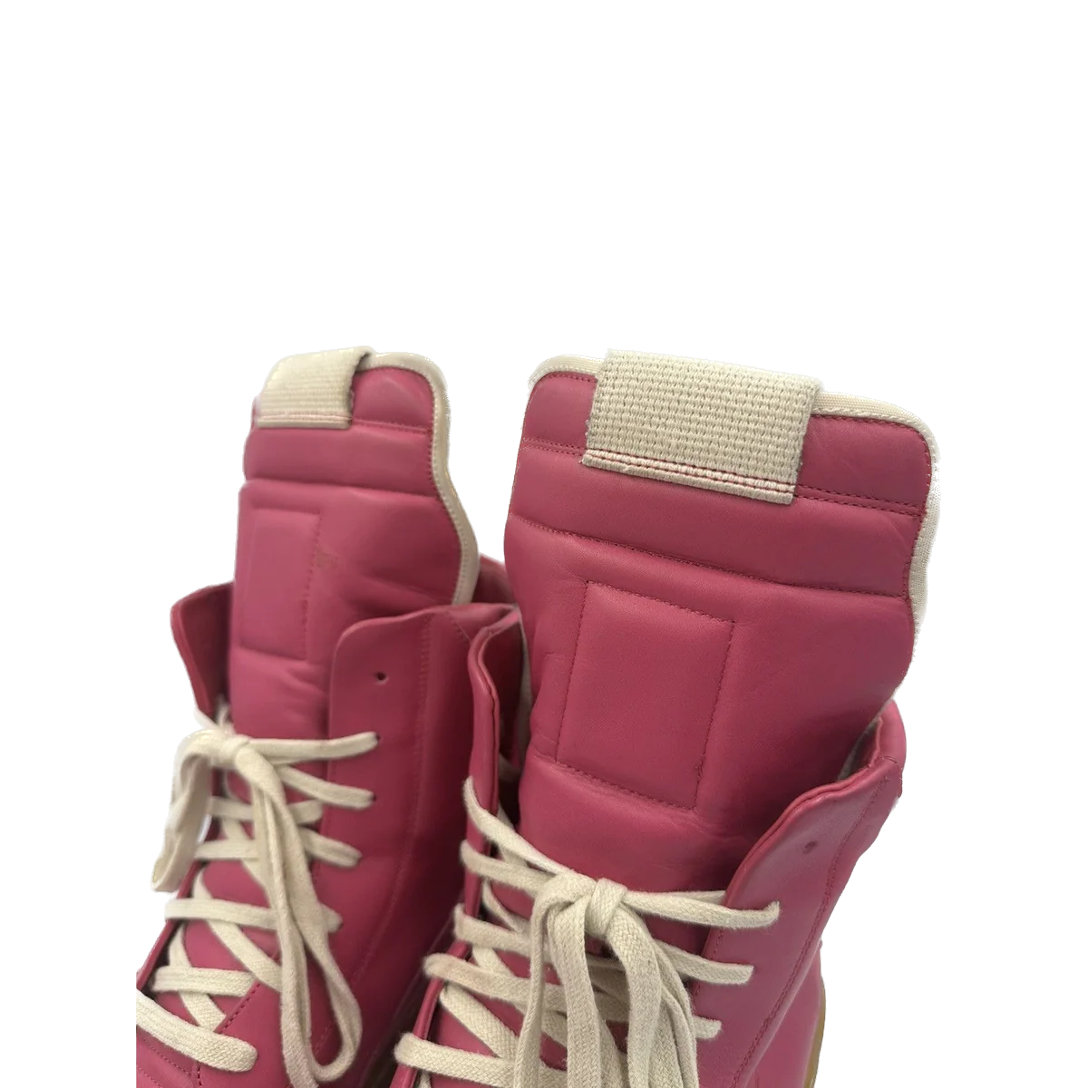 Rick Owens pink yellow sole geobasket