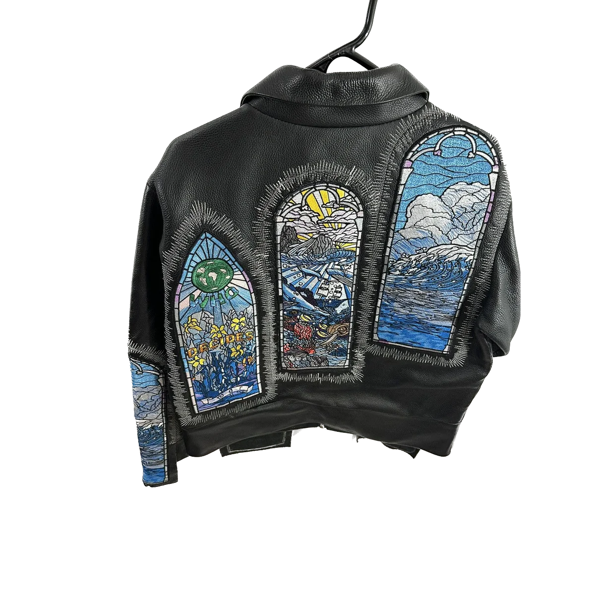 WHO DECIDES WAR OCEAN TRUCKER HEAVY LEATHER JACKET