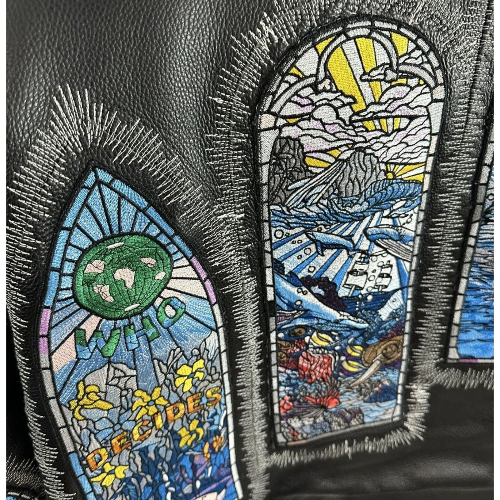 WHO DECIDES WAR OCEAN TRUCKER HEAVY LEATHER JACKET
